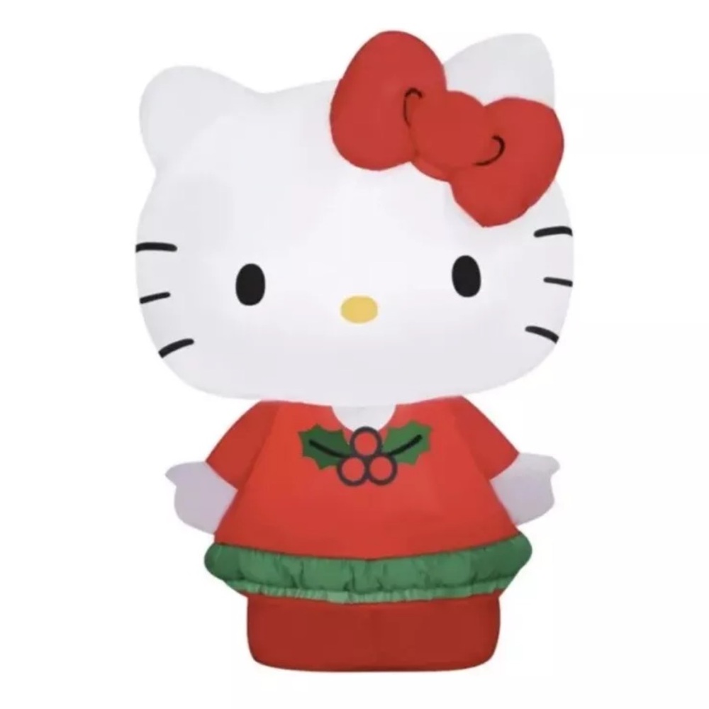 Hello Kitty Airblown Inflatable Christmas Lights Up 4.5’ Feet Tall Gemmy